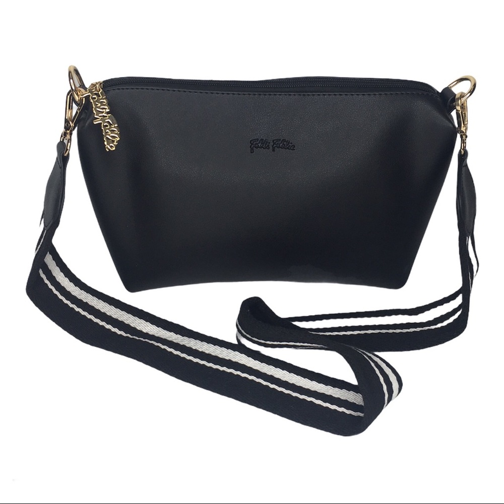 New Folli Follie Black Leather Shoulder Bag & Crossbody Bag - Picture 12 of 12